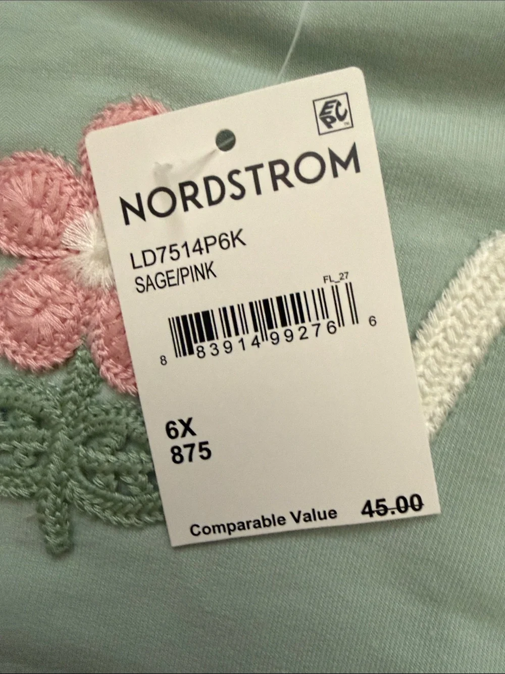 Zunie Girls Mint Green Top with Pink Tulle Dress